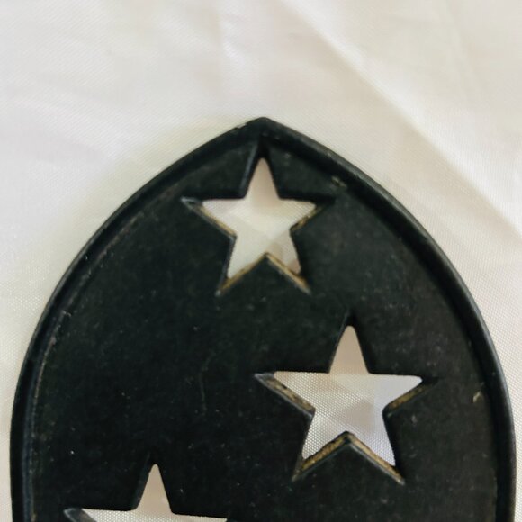 Vintage Black Cast Iron Fireplace Hearth Match Holder Cut Out Stars wall mount - Picture 11 of 16